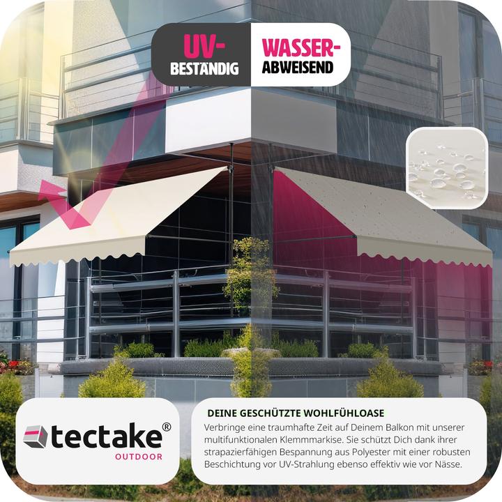 Actual product image tectake Clamping awning (2.50 m)