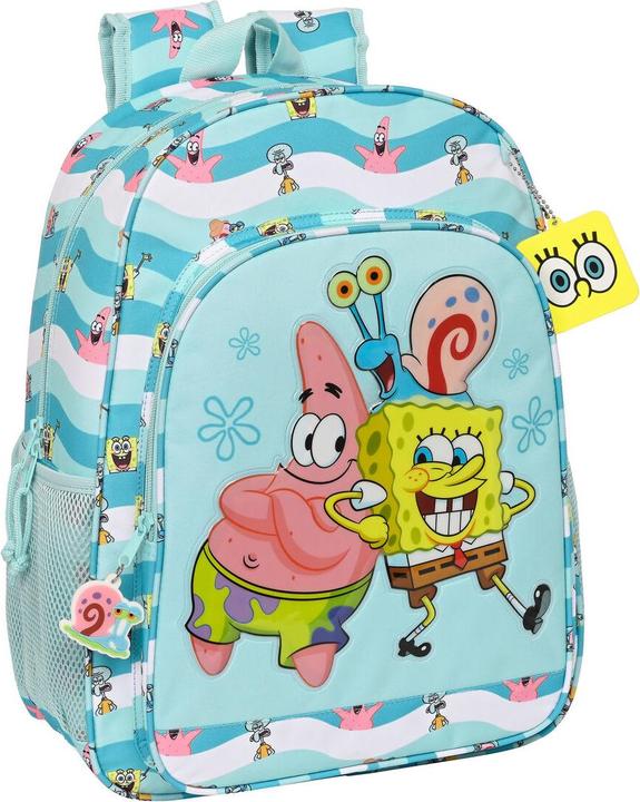 Image du produit Safta Sac à dos scolaire Spongebob Stay positive bleu blanc (33 x 42 x 14 cm)