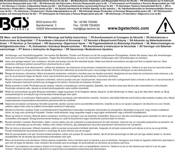 Produktbild BGS Öl-Einfülltrichter-Satz mit flexiblem Rohr und Schlauch Ø 135 mm 3-tlg.