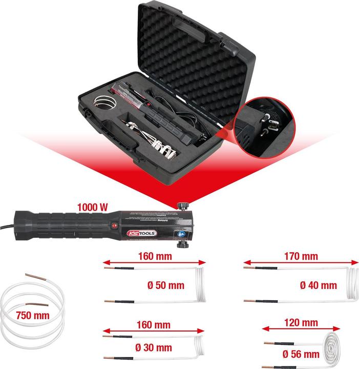 Image du produit KS Tools Jeu de pistolets thermiques à induction, 6 pcs