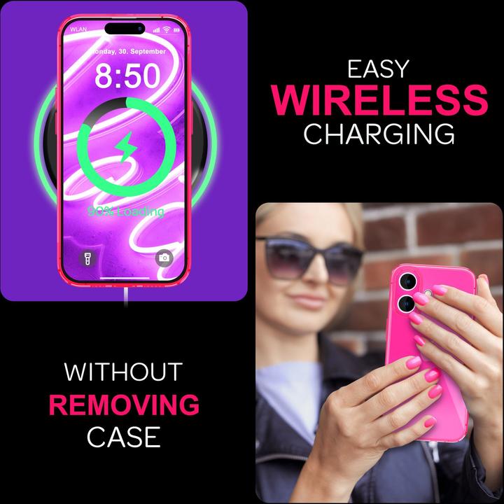 Produktbild Nalia Klar Transparente Neon Silikon Hülle (Apple iPhone 16 Plus)