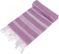 Actual product image Ootb White/purple fouta hammam towel (for sauna & b (80 x 170 cm)