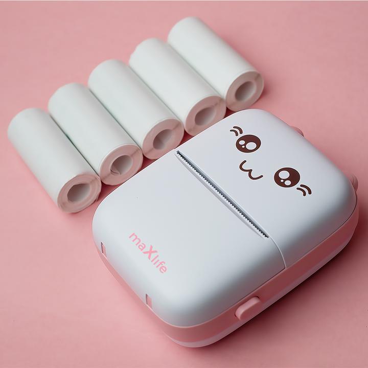 Image du produit Maxlife Imprimante thermique Bluetooth MXTP-100 rose (Noir et blanc)