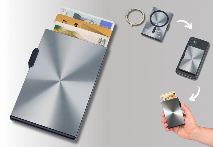 Actual product image Troika EDELCARD Kartenetui MagSafe, diamantschlifftitanfarben