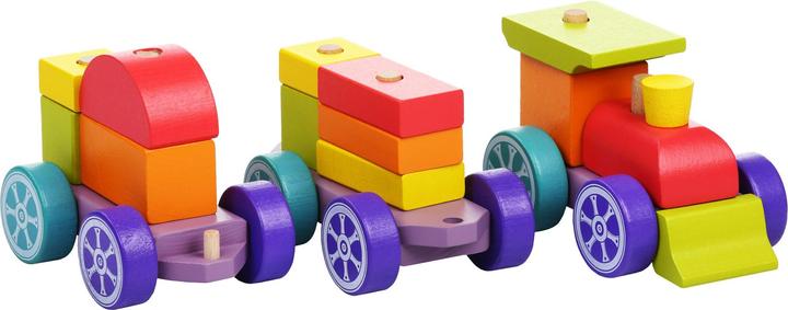 Actual product image Cubika Cabika wooden train "Rainbow Express