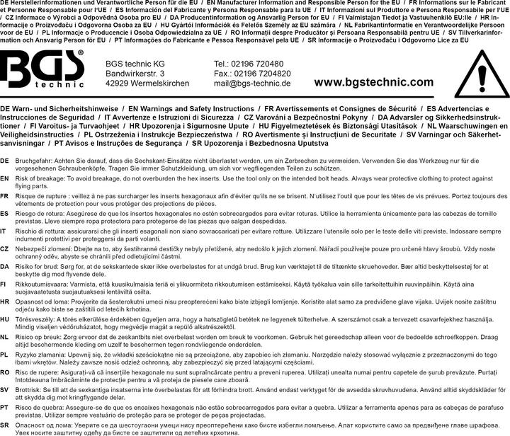 Produktbild BGS Steckschlüssel-Einsatz Sechskant Antrieb Innenvierkant 20 mm (3/4") SW 48 mm (48 mm)