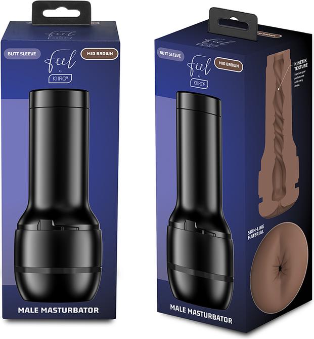 Actual product image Kiiroo Feel Generic Stroker Butt Mid Brown