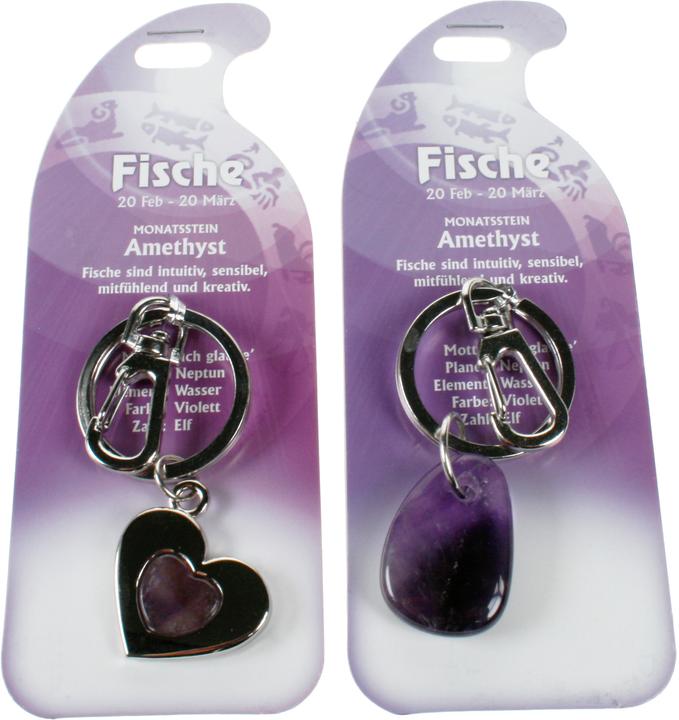 Roost Schlüsselanhänger Fisch G272 Amethyst 2 Motive (assortiert) (Amethyst)
