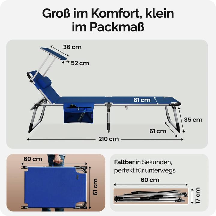 Produktbild Casaria Sonnenliege (210 cm)