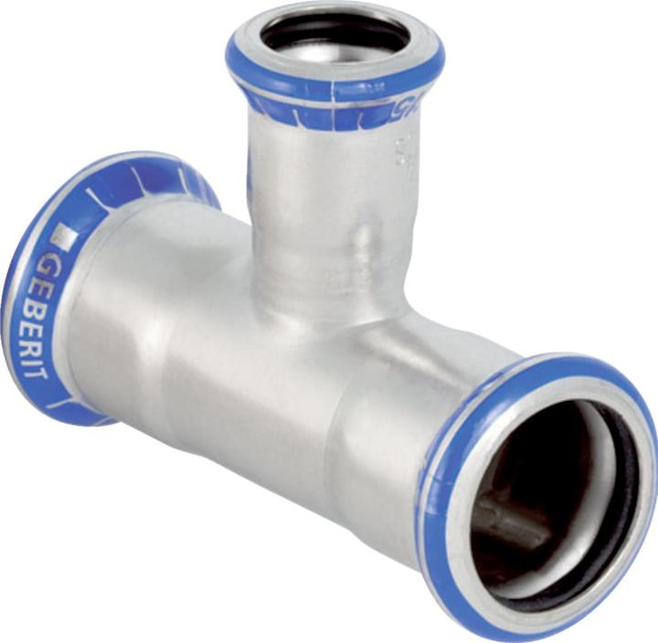 Produktbild Geberit Mapress Edelstahl T-Stück reduziert, d42-18-42 (T-Verbindung)
