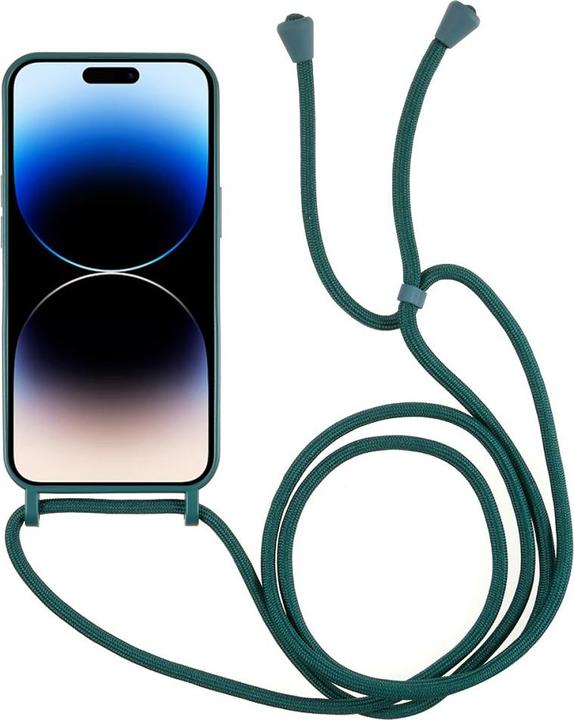 Immagine prodotto Ueli Express Custodia in silicone con collana per iPhone 15 Pro e slot per carta di credito 2 (Apple iPhone 15 Pro)
