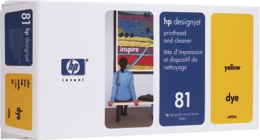 Actual product image HP 81 and cleaner (Y)