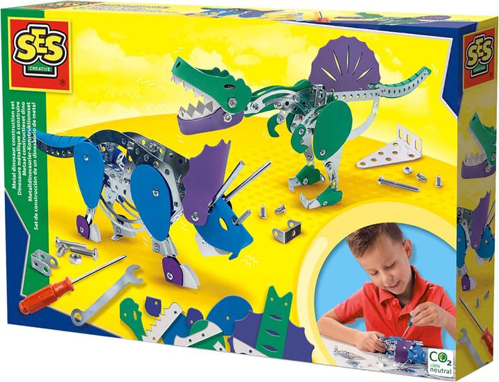 Actual product image Ses Metal Construction Kit Dino - Triceratops and Spinosaurus