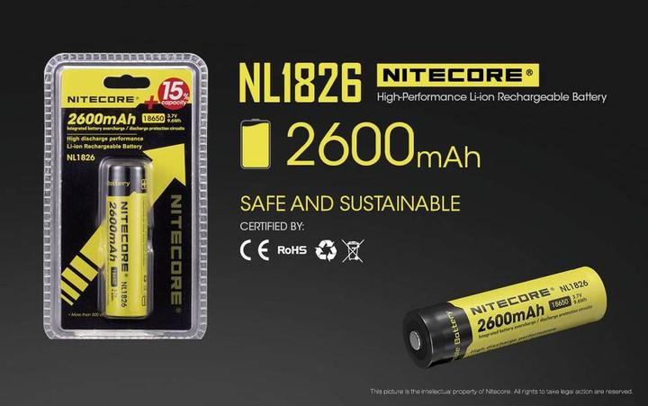 Produktbild Nitecore 18650 Rechargeable Battery 2600mAh