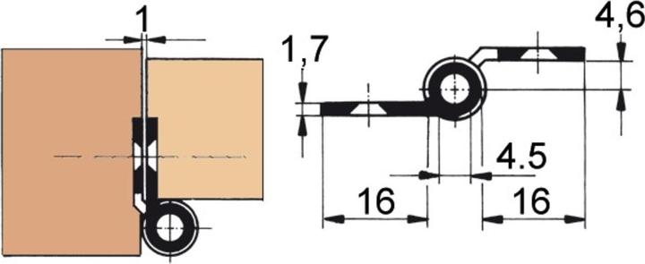 Image du produit Werkstarck Charnières de meubles FS, diamètre du rouleau 8 mm (1 pcs)