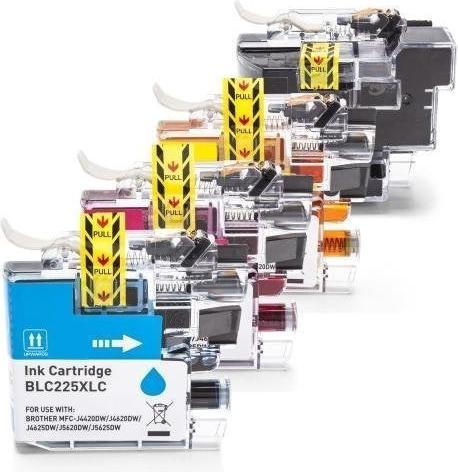 Actual product image Hermex Alternative ink cartridge to Brother LC-229BK, LC-225 CMY XXL (M, FC, Y, C)
