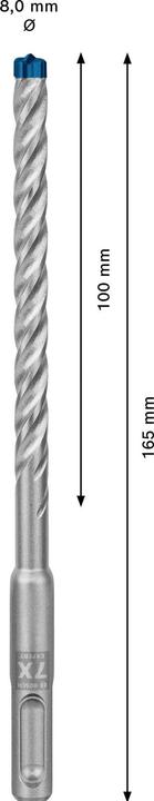 Immagine prodotto Bosch Professional Zubehör Punte per martello Expert SDS plus-7X, 8 x 100 x 165 mm, 30 pezzi. (8 millimetri)