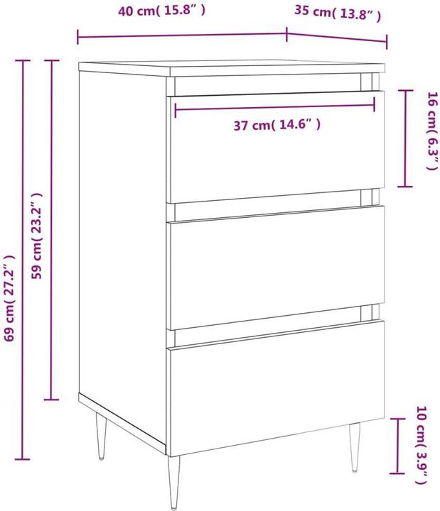 Image du produit VidaXL Seven (40 x 35 x 69 cm)