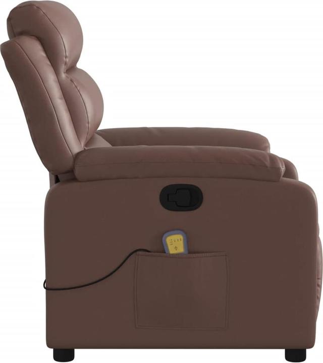 Actual product image VidaXL Massage armchair TV armchair Recliner armchair Brown imitation leather