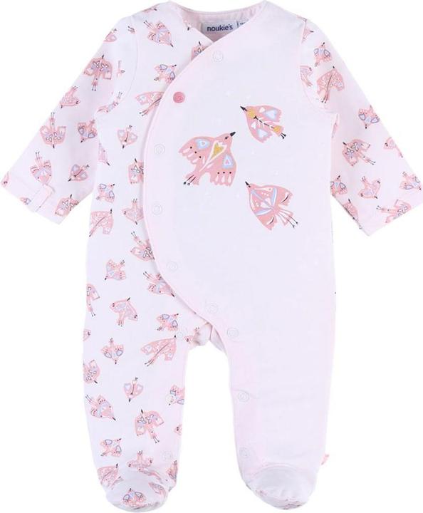 Produktbild Noukies Strampler Jersey mit Vögel Rosa Gr. 80 (80)