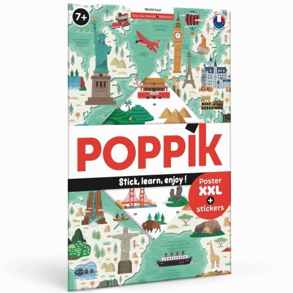 Produktbild Poppik Sticker Lernposter Weltreise