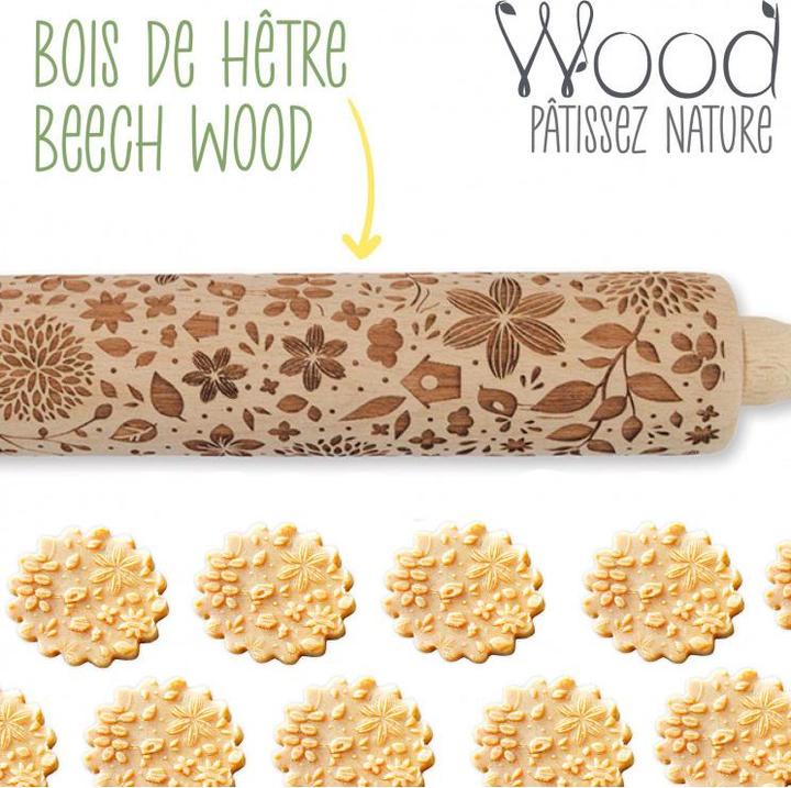 Produktbild ScrapCooking Teigrolle mit Prägung "NATURE"