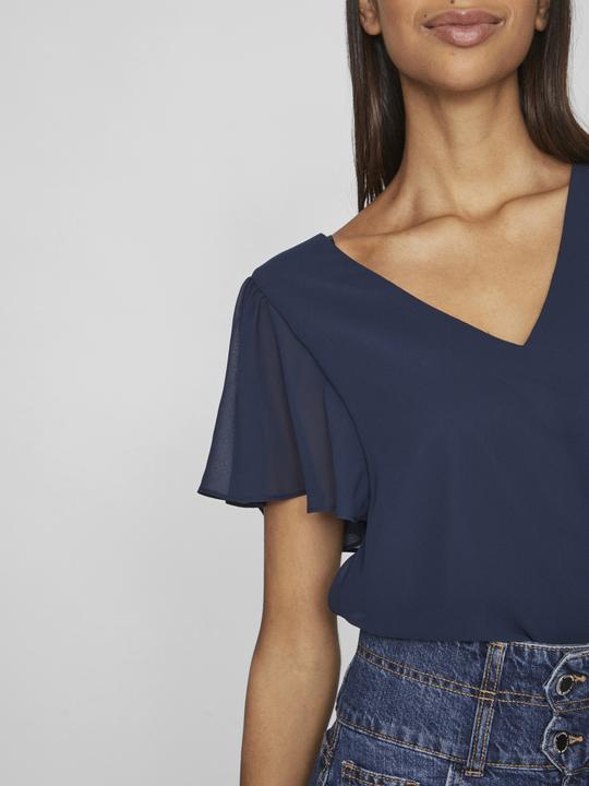 Image du produit Vila Top à manches courtes et décolleté en V (40)