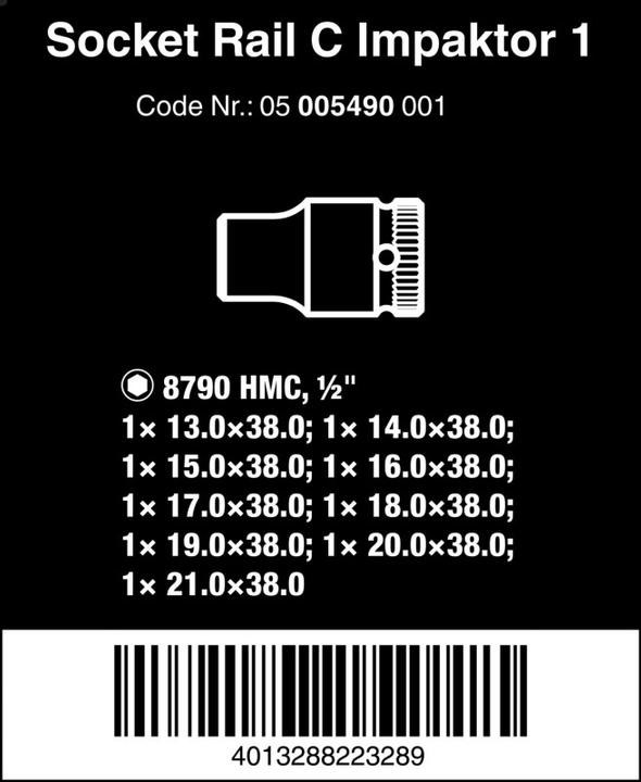 Image du produit Wera Socket Rail C Impaktor 1