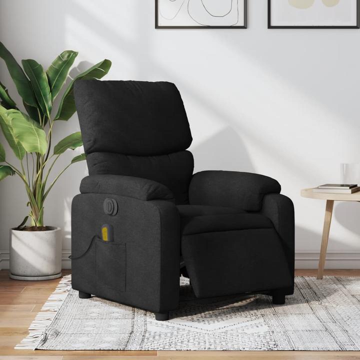 Produktbild VidaXL Massagesessel Schwarz Stoff,Farbe: Schwarz,Material: Stoff