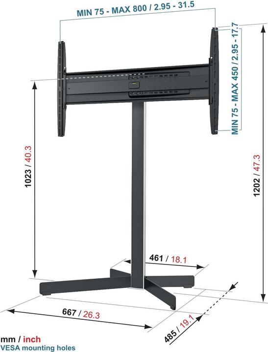 Actual product image Vogels Eff 8330 (Universal, 65", 65 kg)