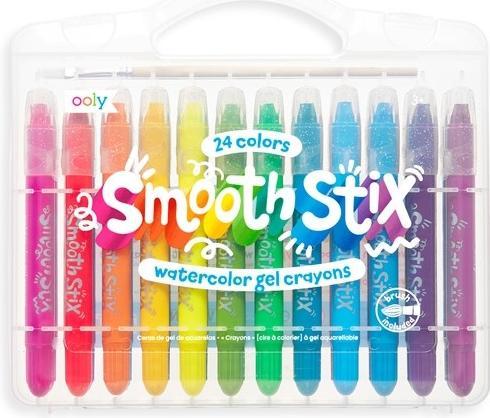 Immagine prodotto Kolorowe Baloniki Matite Gel Acquerellabili Colorate 24 Colori + Pennelli (Multicolore, 24 x)