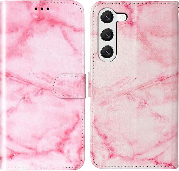 Actual product image Cover-Discount Leather case cover Marble white (Samsung Galaxy S24+)