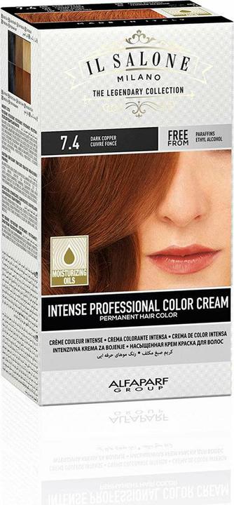 Actual product image Il Salone Milano INTENSE PROFESSIONAL COLOR CREAM permanent hair colour #7.4-d (7.4)