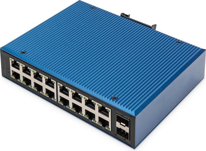 Produktbild Digitus 16-port 10/100/1000BASE-TX +2G SFP Industrial Ethernet Switch (16 Ports)