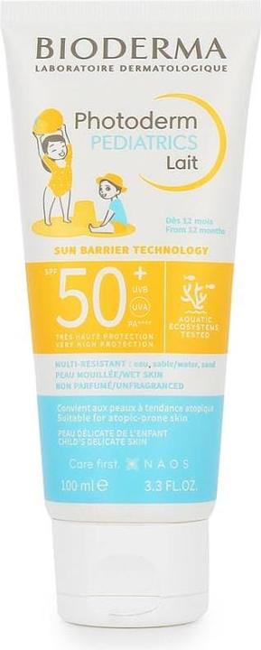 Image du produit Bioderma Crème Solaire Photoderm Pediatrics Lait SPF 50+ - 100 ml (Lait solaire, SPF 50, 100 ml)