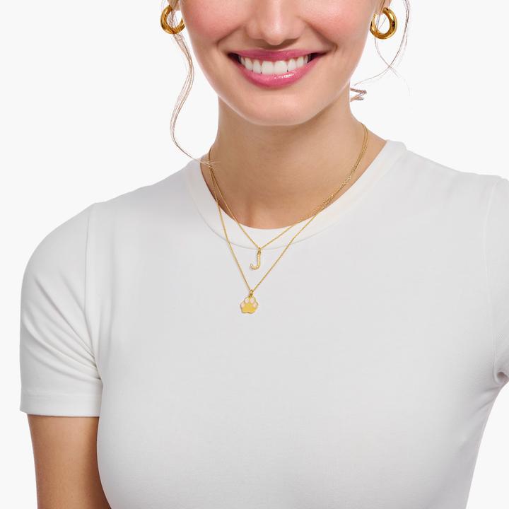 Image du produit Thomas Sabo Chaîne avec pendentif lettre S plaqué or (Argent 925, 38 - 45 cm)