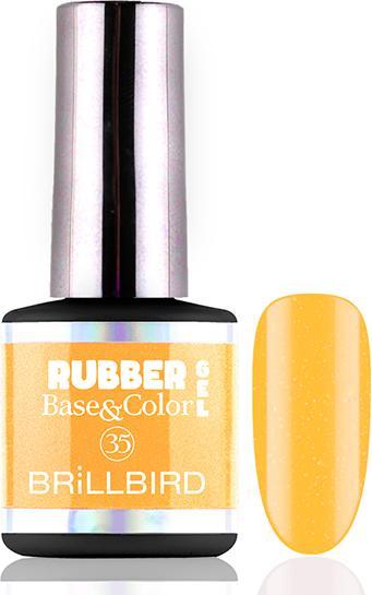 BrillBird Rubber Gel Base&Coral #35 8ml (Coral #35, UV-Gel Lack)
