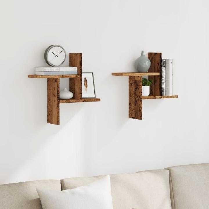 Immagine prodotto VidaXL Mensole a muro 2 pezzi look (38 x 12 x 38 cm)