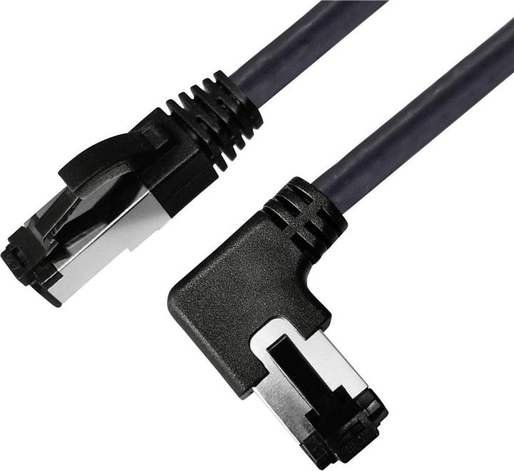 Actual product image BKL Electronic 144037 RJ45 network cable, patch cable CAT 8.1 S/FTP 2 m Black H (S/FTP, CAT8.1, 2 m)