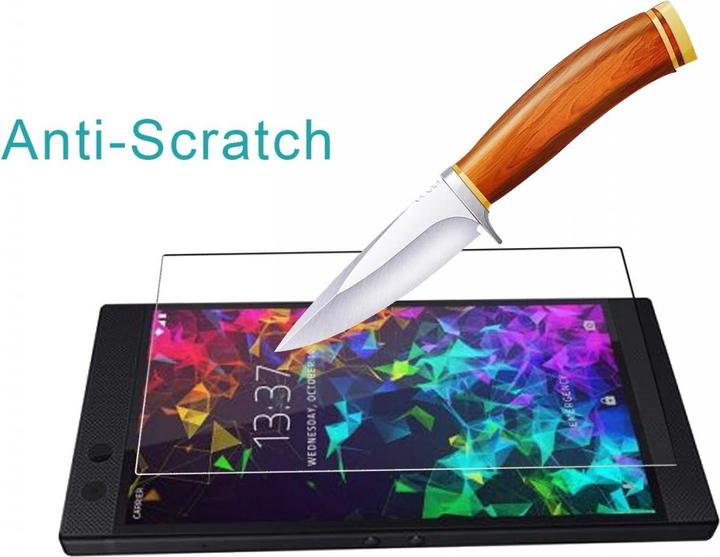 Actual product image Screenguard Razer Phone 2 Protective Glass Film Case Friendly Design (1 Piece, Razer Phone 2)