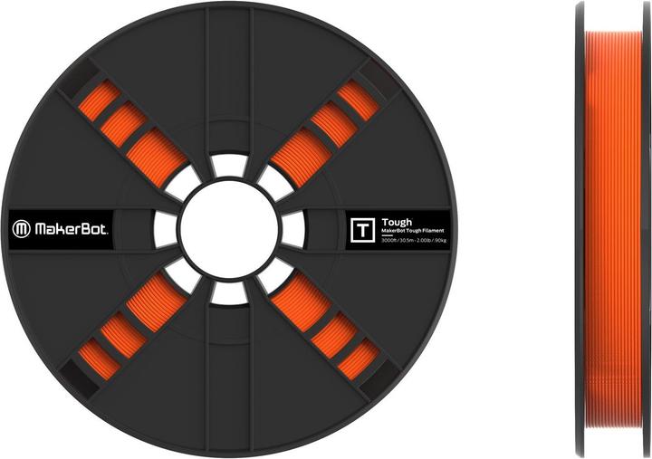 Actual product image Makerbot 1.75mm, Tough-PLA, s-orange, 0.9kg (Though PLA, 1.75 mm, 900 g, Orange)