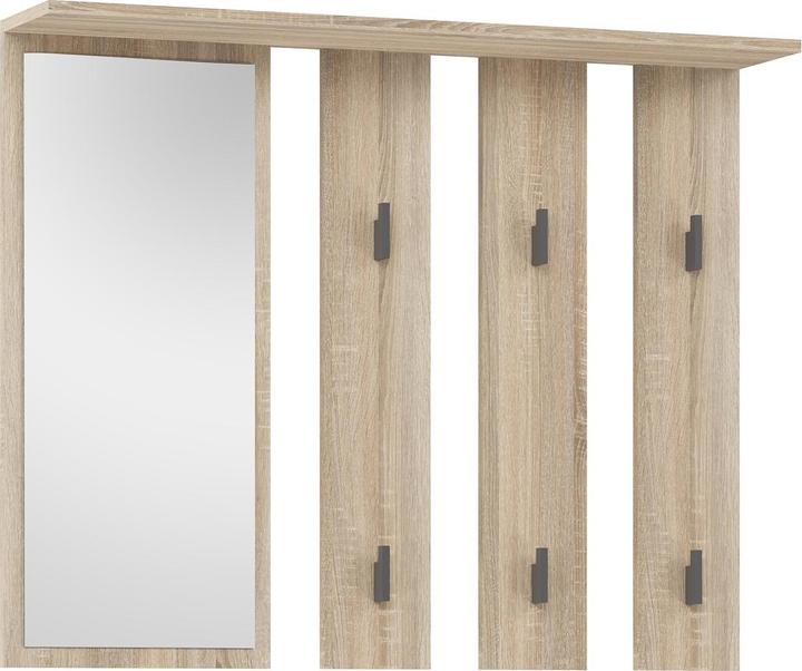 Topeshop Cintre + miroir PARMA 100x15x.81 5 cm Chêne sonoma (1 x)