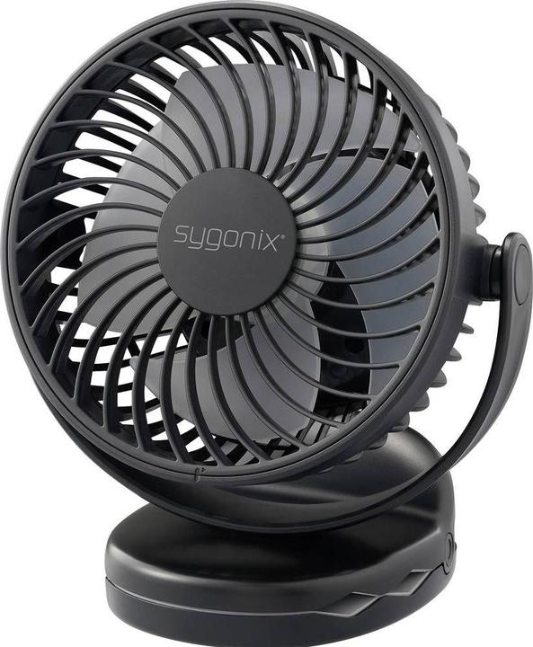 Produktbild Sygonix Akku-Ventilator 4 W Schwarz (55 dB)