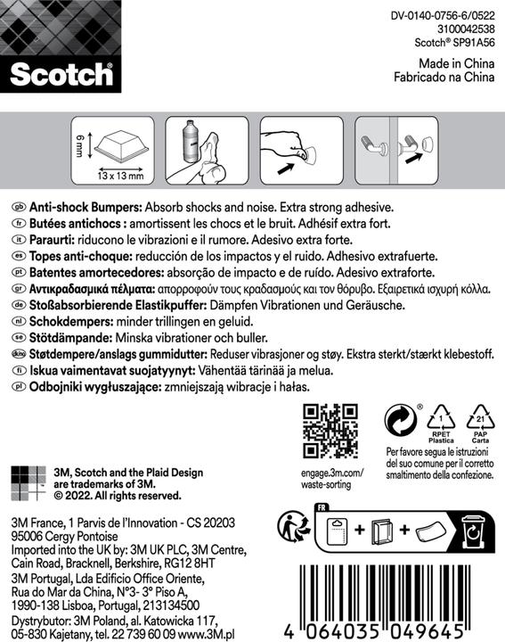 Immagine prodotto Scotch Tampone protettivo (Smorzatori di arresto, 10 Pezzo/i)