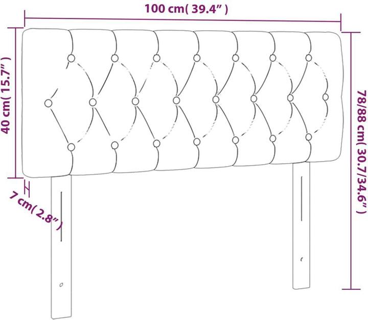 Actual product image VidaXL Naoma (100 x 7 x 78/88 cm)