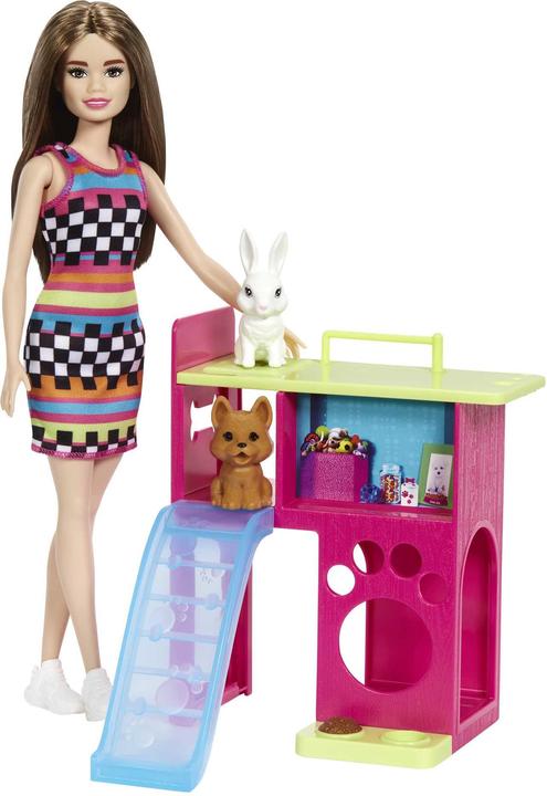 Produktbild Barbie Mattel Puppe Vogel mit Haustieren, Mehrfarbig (HGM62)