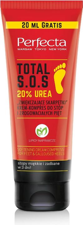 Perfecta - Total S.O.S 20% Urea softening socks cream-complex for feet and keratinized heels 120ml (Fussbad, 120 ml)
