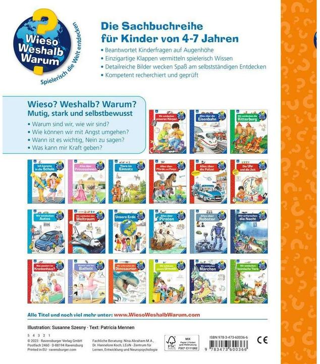 Produktbild Ravensburger Wieso? Weshalb? Warum?, Band 51: Mutig, stark und selbstbewusst (Deutsch, Patricia Mennen, Susanne Szesny, 2023)