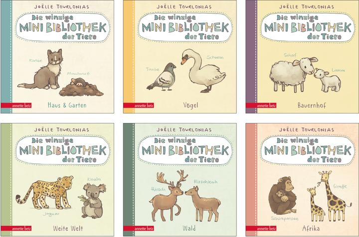 Image du produit La mini-bibliothèque des animaux - 6 mini-livres d'images cartonnés dans un coffret (Die grosse (Allemand)