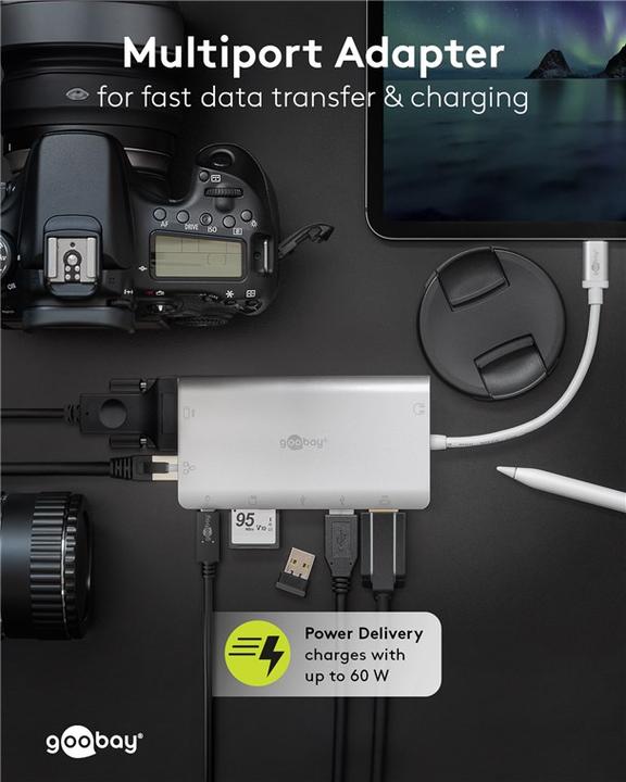 Actual product image Goobay Premium 49850 (USB-C, 8 Ports)